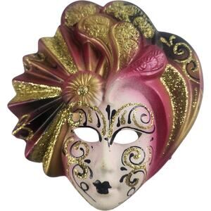 Decorative Venetian Style Porcelain Wall Mask Hand-Painted Made Italy Venezia